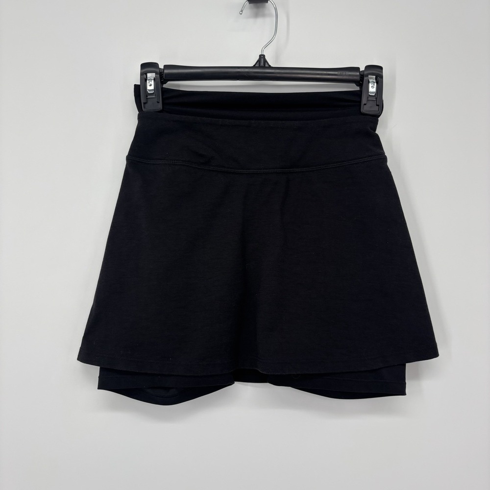 SPANX Bagel-Buster Power‎ Skort Black Activewear Shape Wear Small Tennis Lined